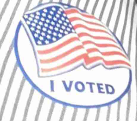 picture of an "I Voted" sticker